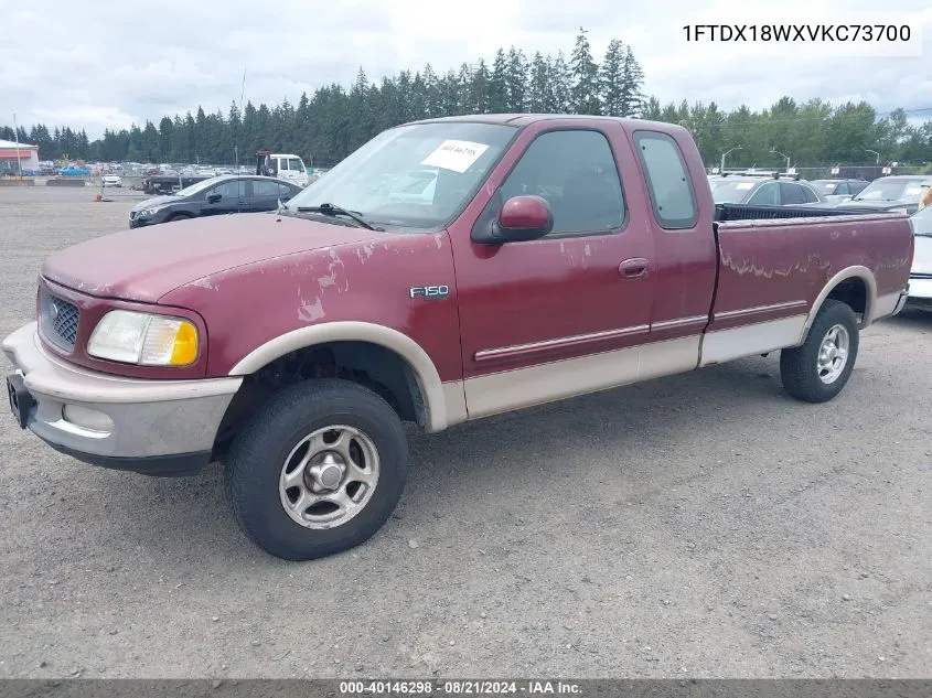 1997 Ford F-150 Lariat/Xl/Xlt VIN: 1FTDX18WXVKC73700 Lot: 40146298