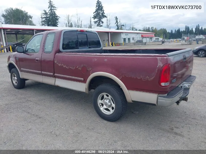 1997 Ford F-150 Lariat/Xl/Xlt VIN: 1FTDX18WXVKC73700 Lot: 40146298