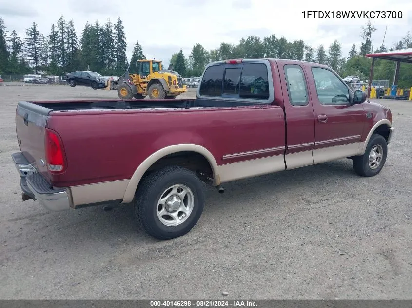 1997 Ford F-150 Lariat/Xl/Xlt VIN: 1FTDX18WXVKC73700 Lot: 40146298