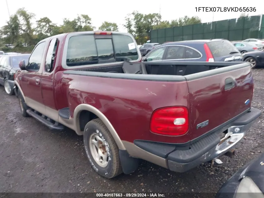 1997 Ford F-150 Lariat/Xl/Xlt VIN: 1FTEX07L8VKD65636 Lot: 40187663