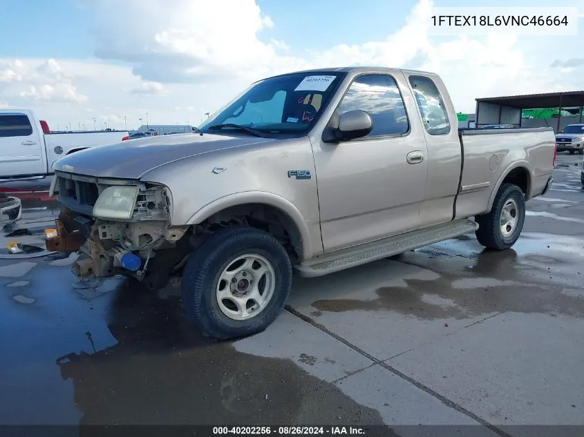 1997 Ford F-150 Lariat/Xl/Xlt VIN: 1FTEX18L6VNC46664 Lot: 40202256