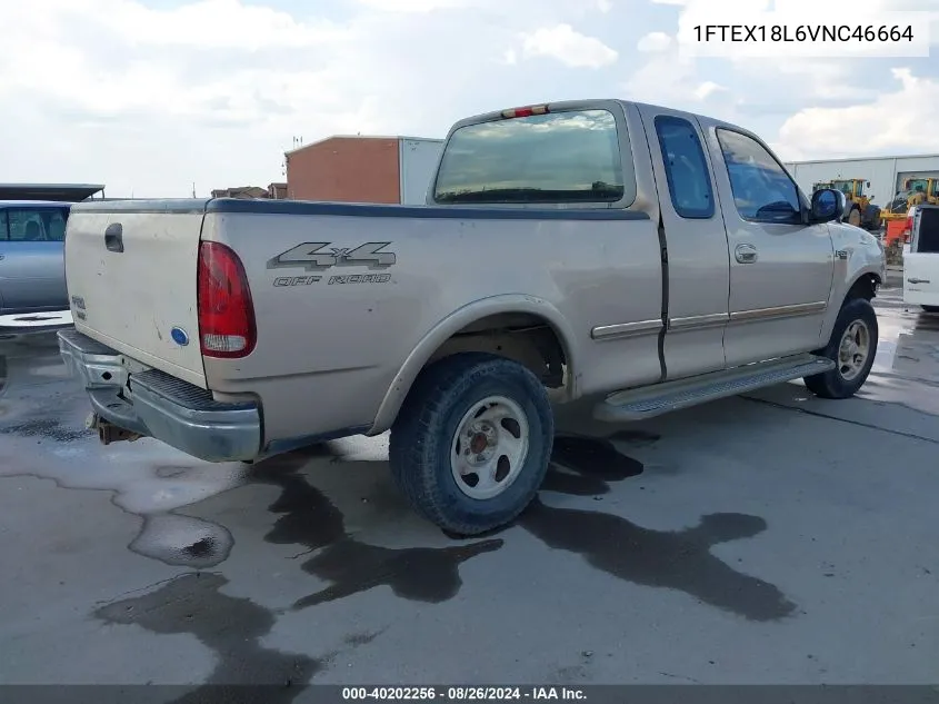 1997 Ford F-150 Lariat/Xl/Xlt VIN: 1FTEX18L6VNC46664 Lot: 40202256