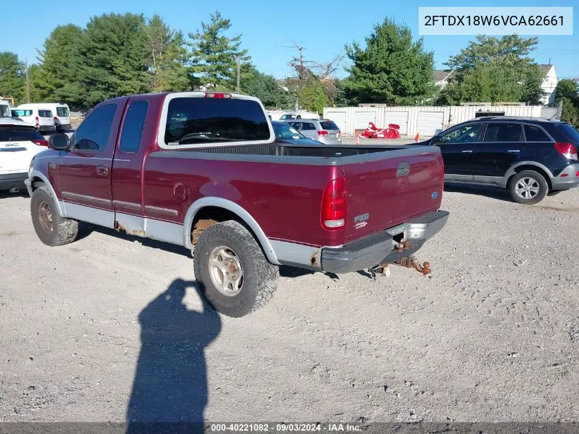 1997 Ford F-150 Lariat/Xl/Xlt VIN: 2FTDX18W6VCA62661 Lot: 40221082