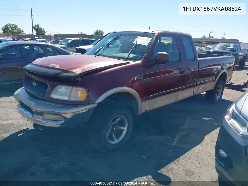 1997 Ford F-150 Lariat/Xl/Xlt VIN: 1FTDX1867VKA08524 Lot: 40305217