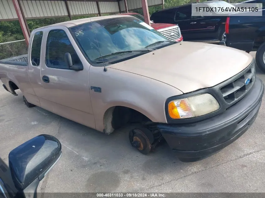 1997 Ford F-150 Lariat/Standard/Xl/Xlt VIN: 1FTDX1764VNA51105 Lot: 40311033