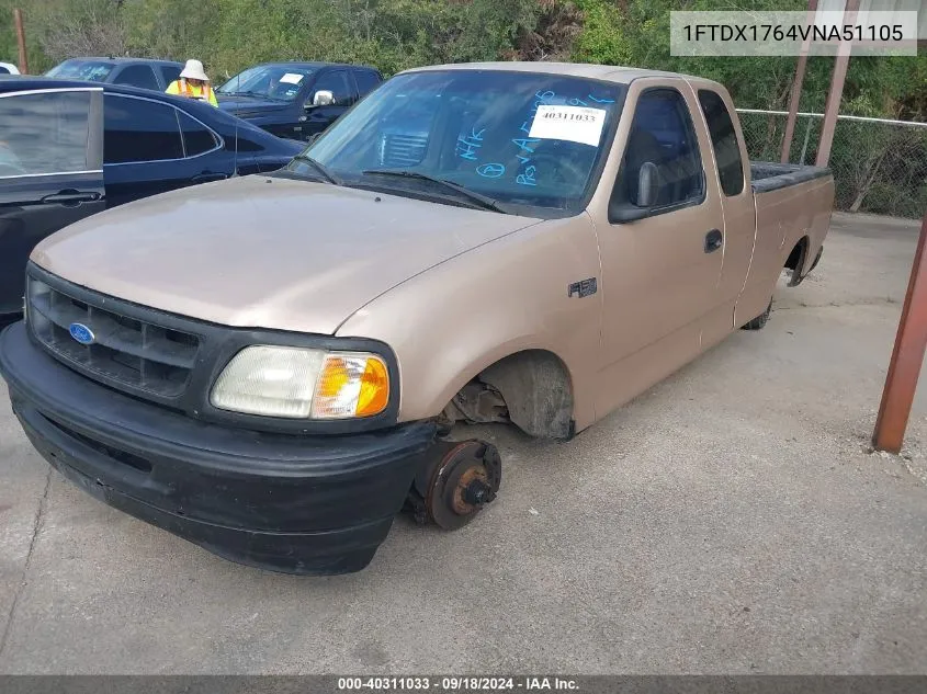 1997 Ford F-150 Lariat/Standard/Xl/Xlt VIN: 1FTDX1764VNA51105 Lot: 40311033