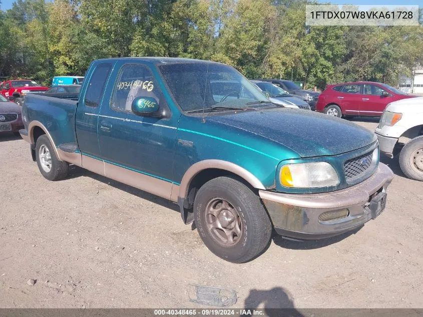 1997 Ford F-150 Lariat/Xl/Xlt VIN: 1FTDX07W8VKA61728 Lot: 40348465