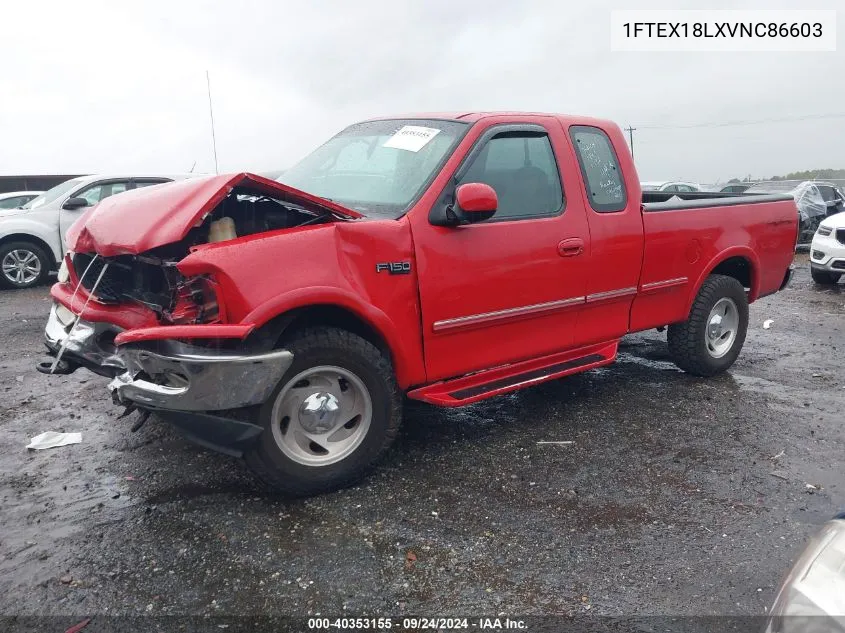 1997 Ford F150 VIN: 1FTEX18LXVNC86603 Lot: 40353155