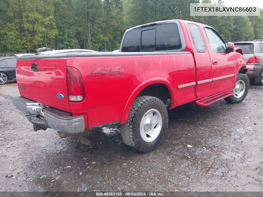 1997 Ford F150 VIN: 1FTEX18LXVNC86603 Lot: 40353155