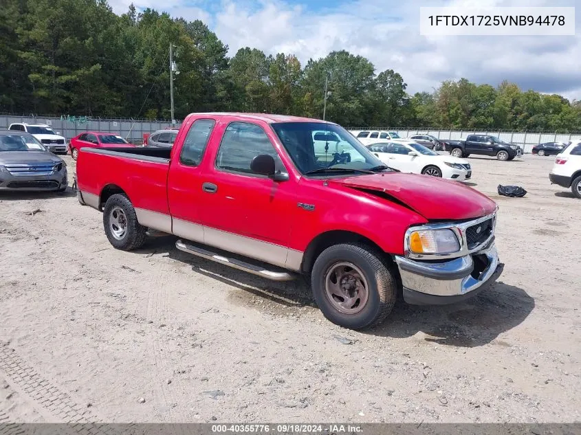 1997 Ford F-150 Standard/Xl/Xlt VIN: 1FTDX1725VNB94478 Lot: 40355776