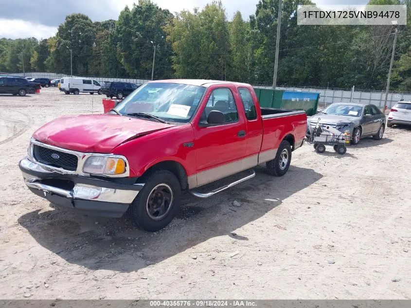 1997 Ford F-150 Standard/Xl/Xlt VIN: 1FTDX1725VNB94478 Lot: 40355776