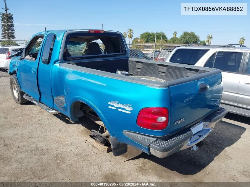 1997 Ford F-150 Lariat/Xl/Xlt VIN: 1FTDX0866VKA88862 Lot: 40396295