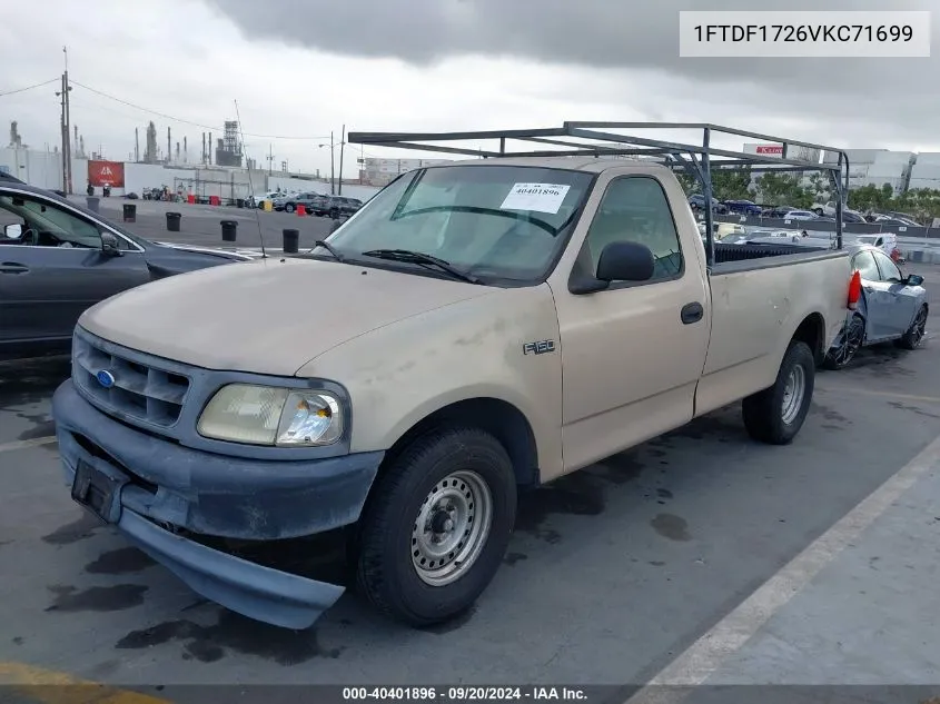 1997 Ford F-150 Standard/Xl/Xlt VIN: 1FTDF1726VKC71699 Lot: 40401896