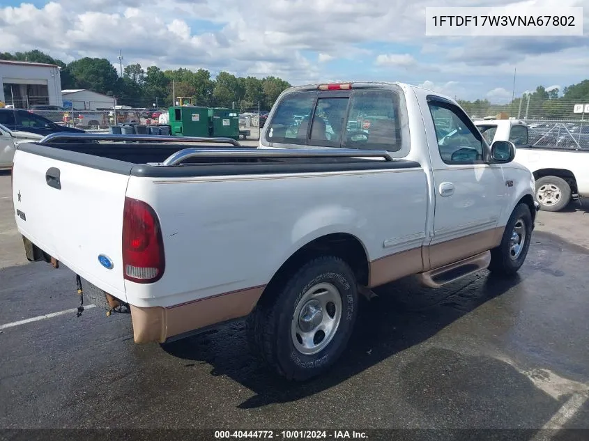 1997 Ford F-150 Lariat/Standard/Xl/Xlt VIN: 1FTDF17W3VNA67802 Lot: 40444772