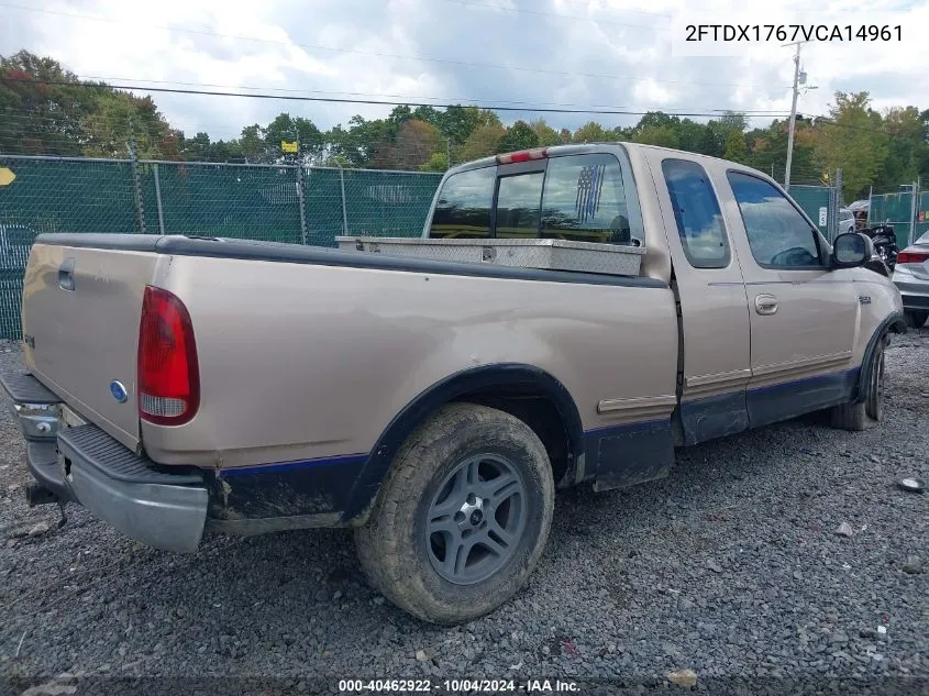 1997 Ford F-150 Lariat/Standard/Xl/Xlt VIN: 2FTDX1767VCA14961 Lot: 40462922