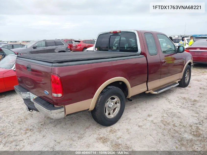 1997 Ford F150 VIN: 1FTDX1763VNA68221 Lot: 40480714