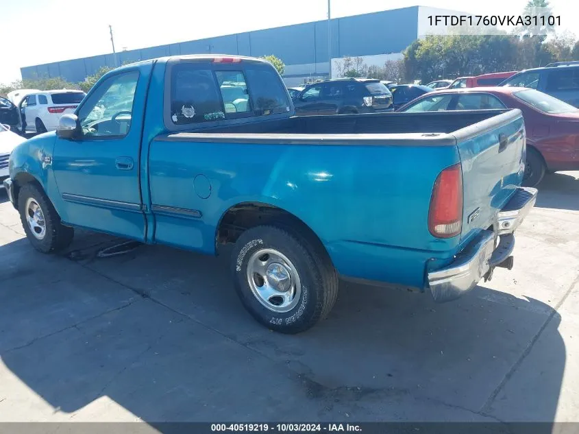 1997 Ford F-150 Lariat/Standard/Xl/Xlt VIN: 1FTDF1760VKA31101 Lot: 40519219