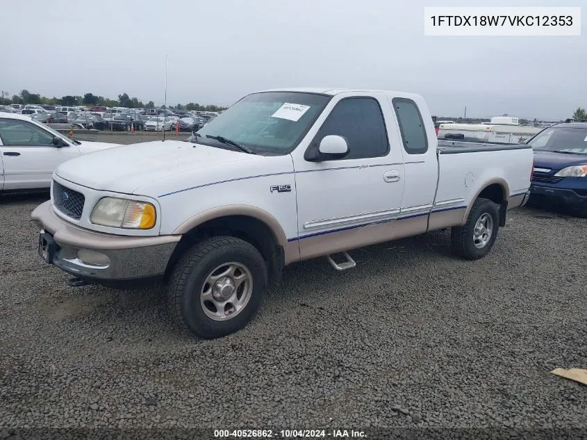 1997 Ford F-150 Lariat/Xl/Xlt VIN: 1FTDX18W7VKC12353 Lot: 40526862