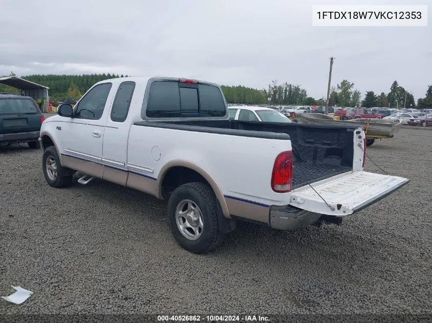 1997 Ford F-150 Lariat/Xl/Xlt VIN: 1FTDX18W7VKC12353 Lot: 40526862