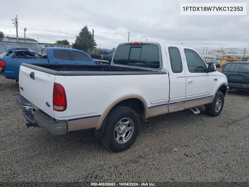 1997 Ford F-150 Lariat/Xl/Xlt VIN: 1FTDX18W7VKC12353 Lot: 40526862