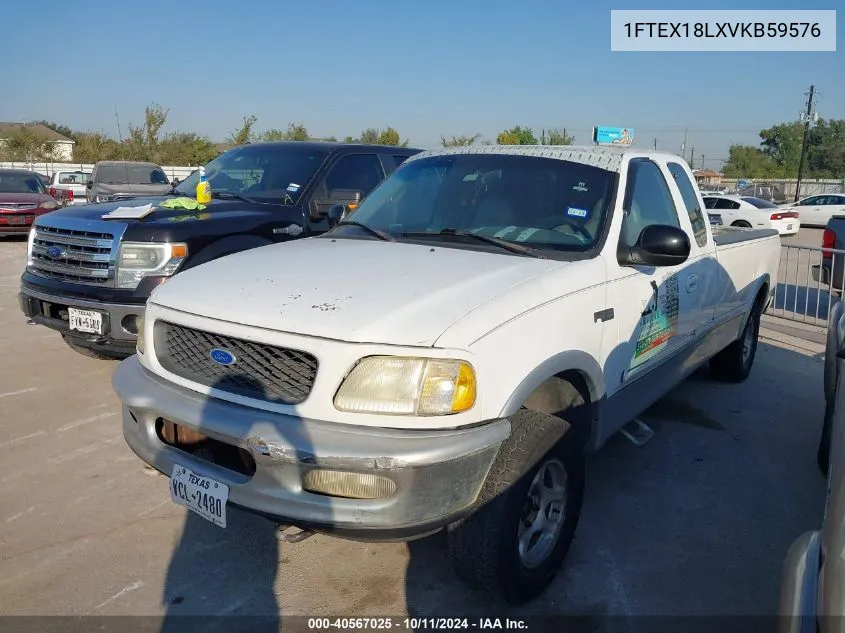 1997 Ford F-150 Lariat/Xl/Xlt VIN: 1FTEX18LXVKB59576 Lot: 40567025