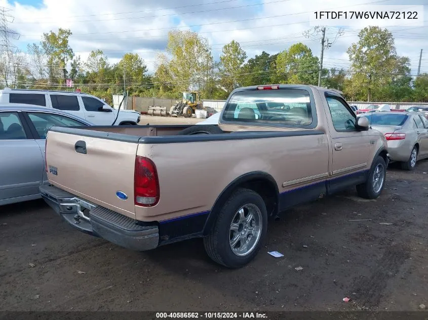 1997 Ford F-150 Lariat/Standard/Xl/Xlt VIN: 1FTDF17W6VNA72122 Lot: 40586562