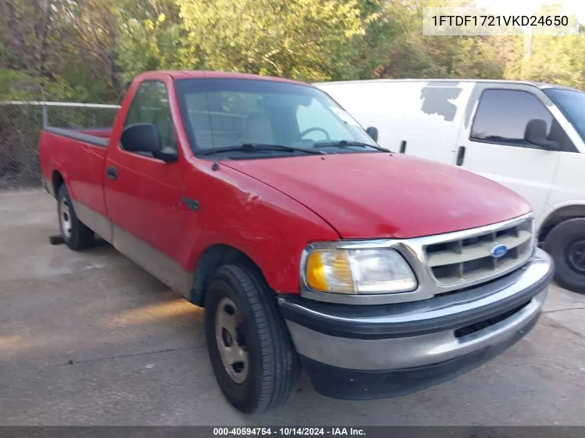 1997 Ford F-150 Standard/Xl/Xlt VIN: 1FTDF1721VKD24650 Lot: 40594754