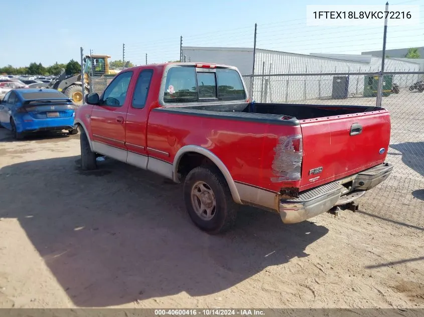 1997 Ford F-150 Lariat/Xl/Xlt VIN: 1FTEX18L8VKC72216 Lot: 40600416