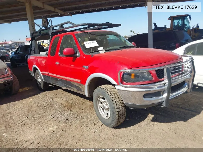 1997 Ford F-150 Lariat/Xl/Xlt VIN: 1FTEX18L0VKC17629 Lot: 40604979