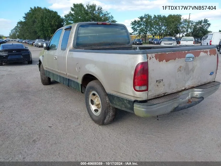 1997 Ford F-150 Lariat/Standard/Xl/Xlt VIN: 1FTDX17W7VNB57404 Lot: 40608359