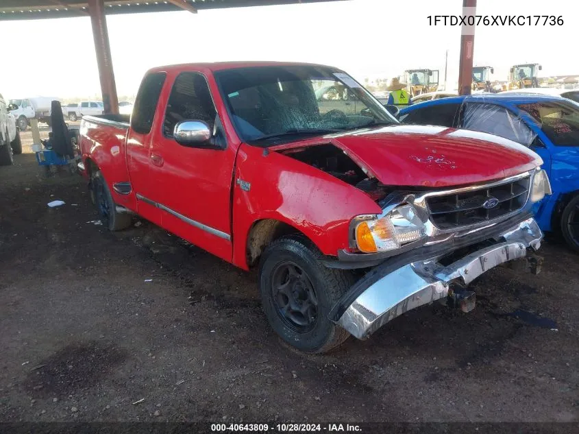 1997 Ford F-150 Lariat/Standard/Xl/Xlt VIN: 1FTDX076XVKC17736 Lot: 40643809