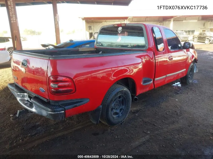 1997 Ford F-150 Lariat/Standard/Xl/Xlt VIN: 1FTDX076XVKC17736 Lot: 40643809