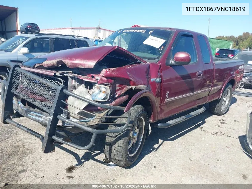 1997 Ford F-150 Lariat/Xl/Xlt VIN: 1FTDX1867VNC18619 Lot: 40676132