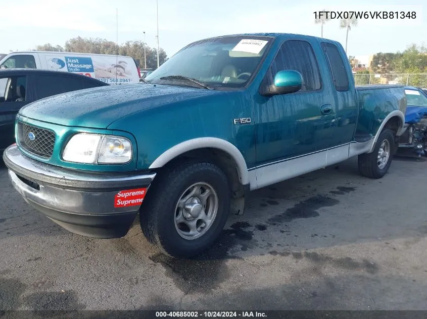 1997 Ford F-150 Lariat/Xl/Xlt VIN: 1FTDX07W6VKB81348 Lot: 40685002