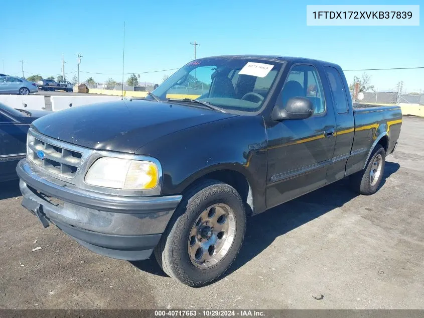 1997 Ford F-150 Standard/Xl/Xlt VIN: 1FTDX172XVKB37839 Lot: 40717663