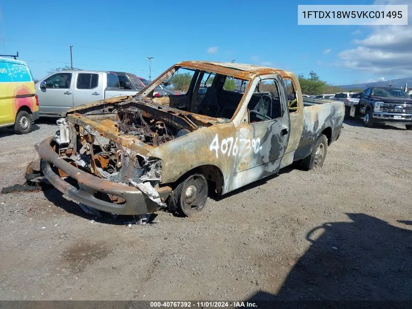 1997 Ford F-150 Lariat/Xl/Xlt VIN: 1FTDX18W5VKC01495 Lot: 40767392