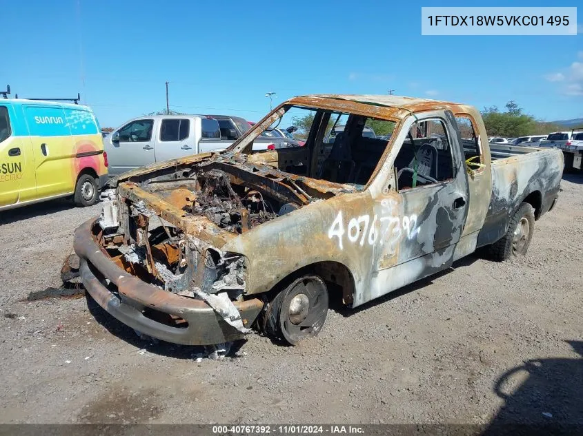 1997 Ford F-150 Lariat/Xl/Xlt VIN: 1FTDX18W5VKC01495 Lot: 40767392