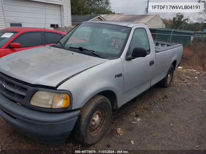 1997 Ford F-150 Lariat/Standard/Xl/Xlt VIN: 1FTDF17W6VLB04191 Lot: 40775570