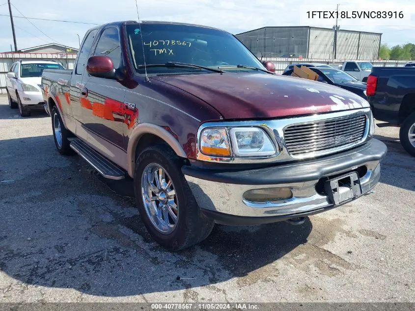 1997 Ford F-150 Lariat/Xl/Xlt VIN: 1FTEX18L5VNC83916 Lot: 40778567