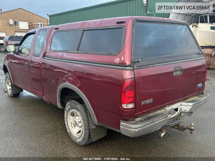 1997 Ford F-150 Lariat/Xl/Xlt VIN: 2FTDX18W1VCA55665 Lot: 40779980