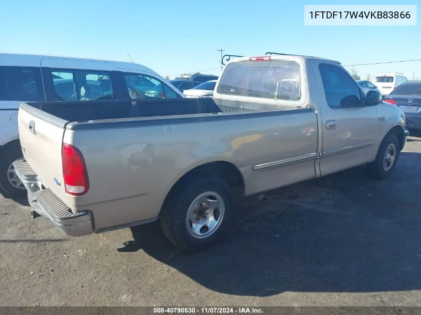 1997 Ford F-150 Lariat/Standard/Xl/Xlt VIN: 1FTDF17W4VKB83866 Lot: 40790530