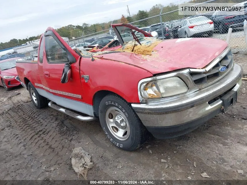 1997 Ford F-150 Lariat/Standard/Xl/Xlt VIN: 1FTDX17W3VNB70957 Lot: 40799283