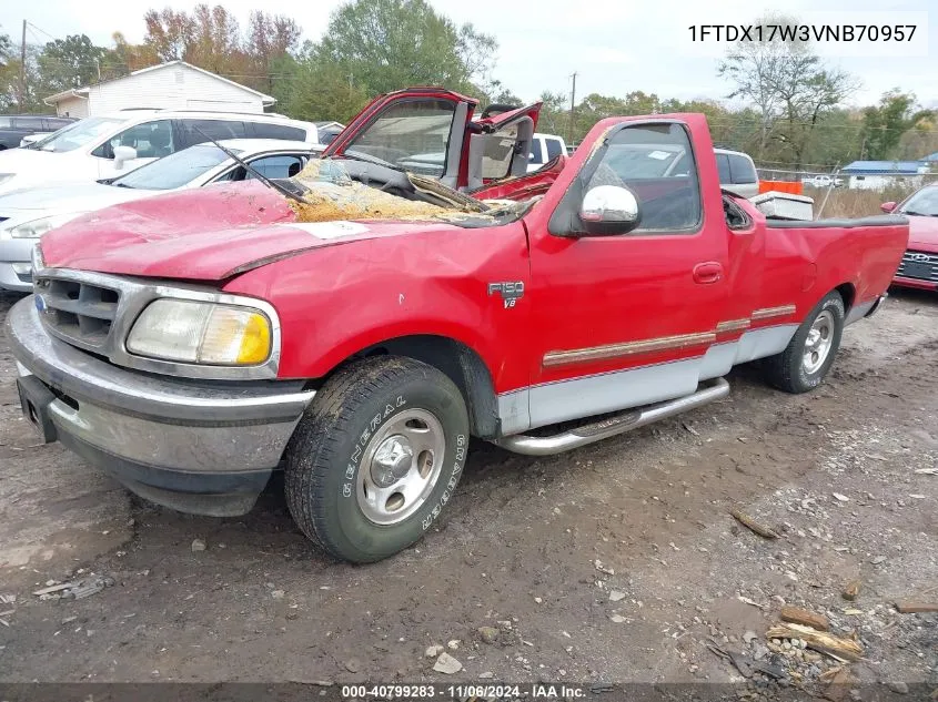 1997 Ford F-150 Lariat/Standard/Xl/Xlt VIN: 1FTDX17W3VNB70957 Lot: 40799283