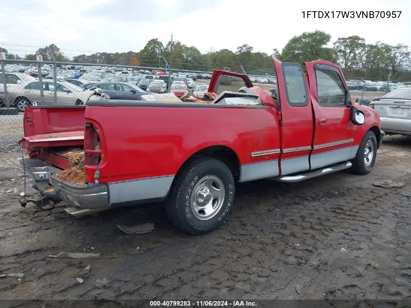 1997 Ford F-150 Lariat/Standard/Xl/Xlt VIN: 1FTDX17W3VNB70957 Lot: 40799283