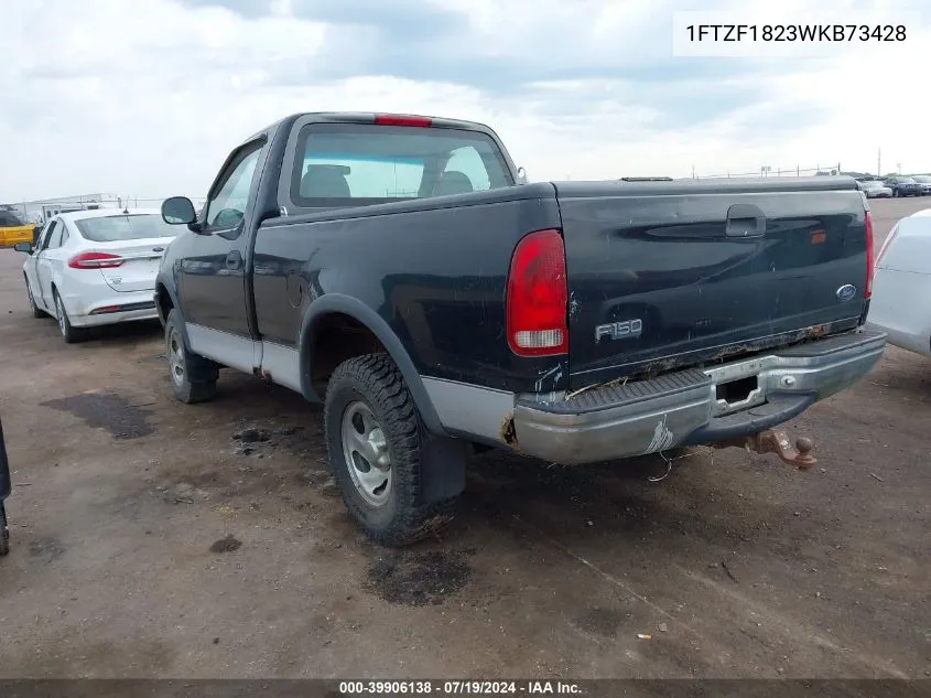 1998 Ford F-150 Standard/Xl/Xlt VIN: 1FTZF1823WKB73428 Lot: 39906138