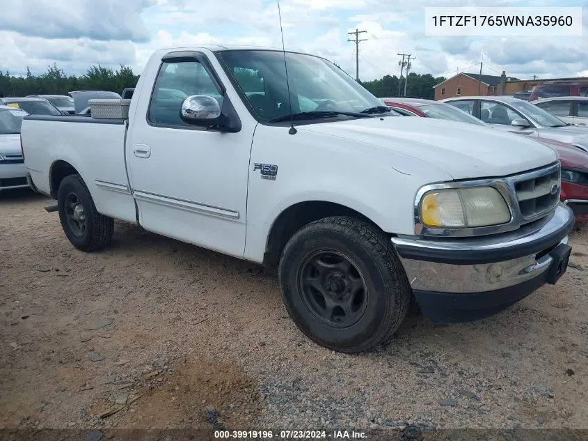 1998 Ford F-150 Lariat/Standard/Xl/Xlt VIN: 1FTZF1765WNA35960 Lot: 39919196