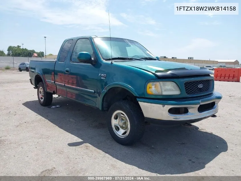 1998 Ford F-150 Lariat/Standard/Xl/Xlt VIN: 1FTZX18W2WKB14158 Lot: 39987969