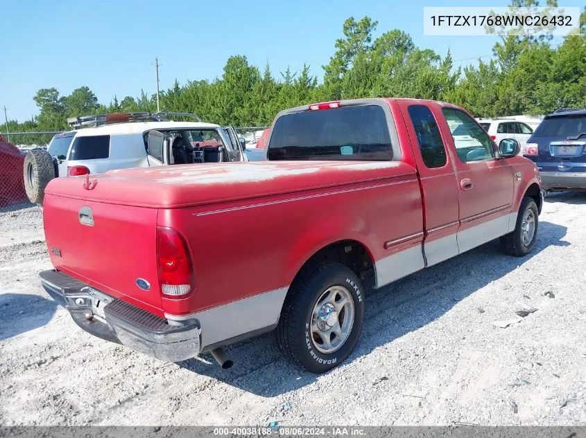 1998 Ford F-150 Lariat/Standard/Xl/Xlt VIN: 1FTZX1768WNC26432 Lot: 40038188