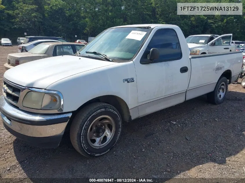 1998 Ford F-150 Standard/Xl/Xlt VIN: 1FTZF1725WNA13129 Lot: 40076947