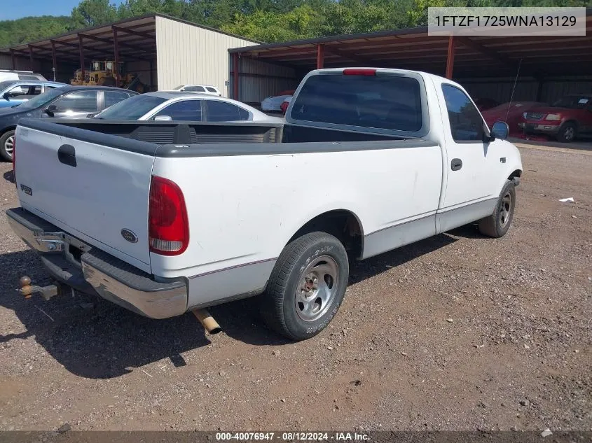 1998 Ford F-150 Standard/Xl/Xlt VIN: 1FTZF1725WNA13129 Lot: 40076947